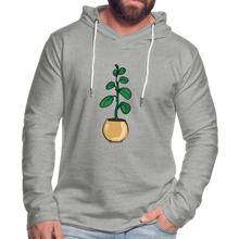 Load image into Gallery viewer, Unisex Lightweight Terry Plant Hoodie - heather gray
