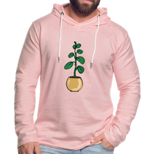 Load image into Gallery viewer, Unisex Lightweight Terry Plant Hoodie - cream heather pink
