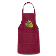 Load image into Gallery viewer, Adjustable Multipurpose Monstera Leaf Apron - burgundy
